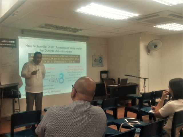 Atty. Alvin Liao Alburo during the lecture seminar