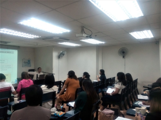 seminar participants during the lecture seminar