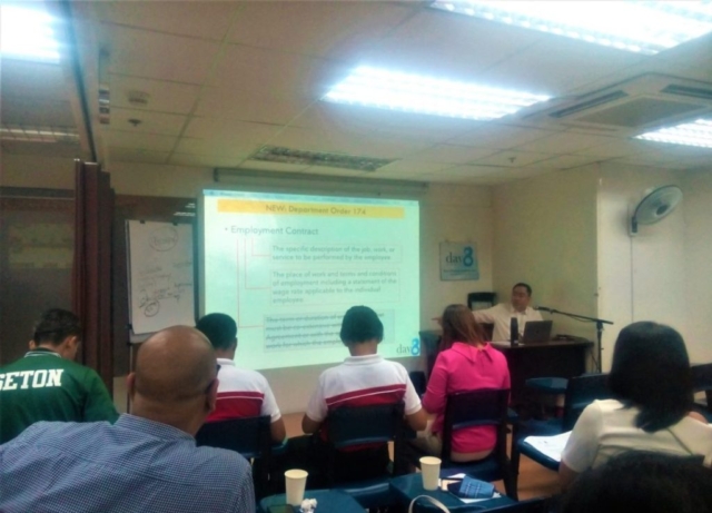 seminar participants listening to Atty. Alvin Liao Alburo during the lecture seminar