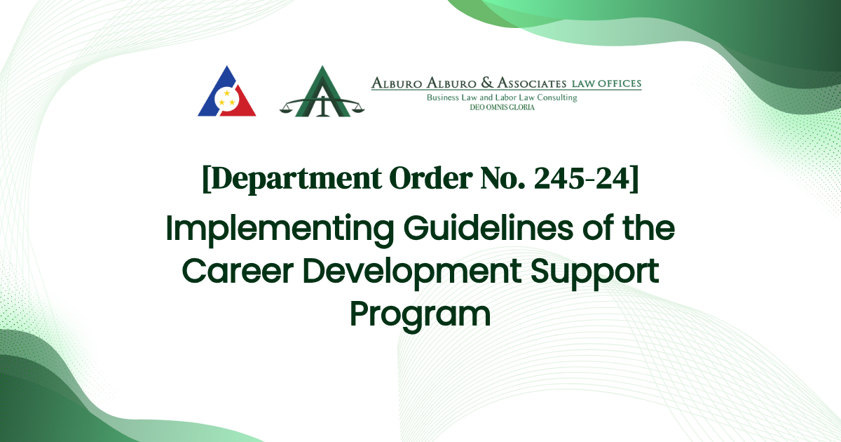 [Department Order No. 245-24] Implementing Guidelines of the Career Development Support Program
