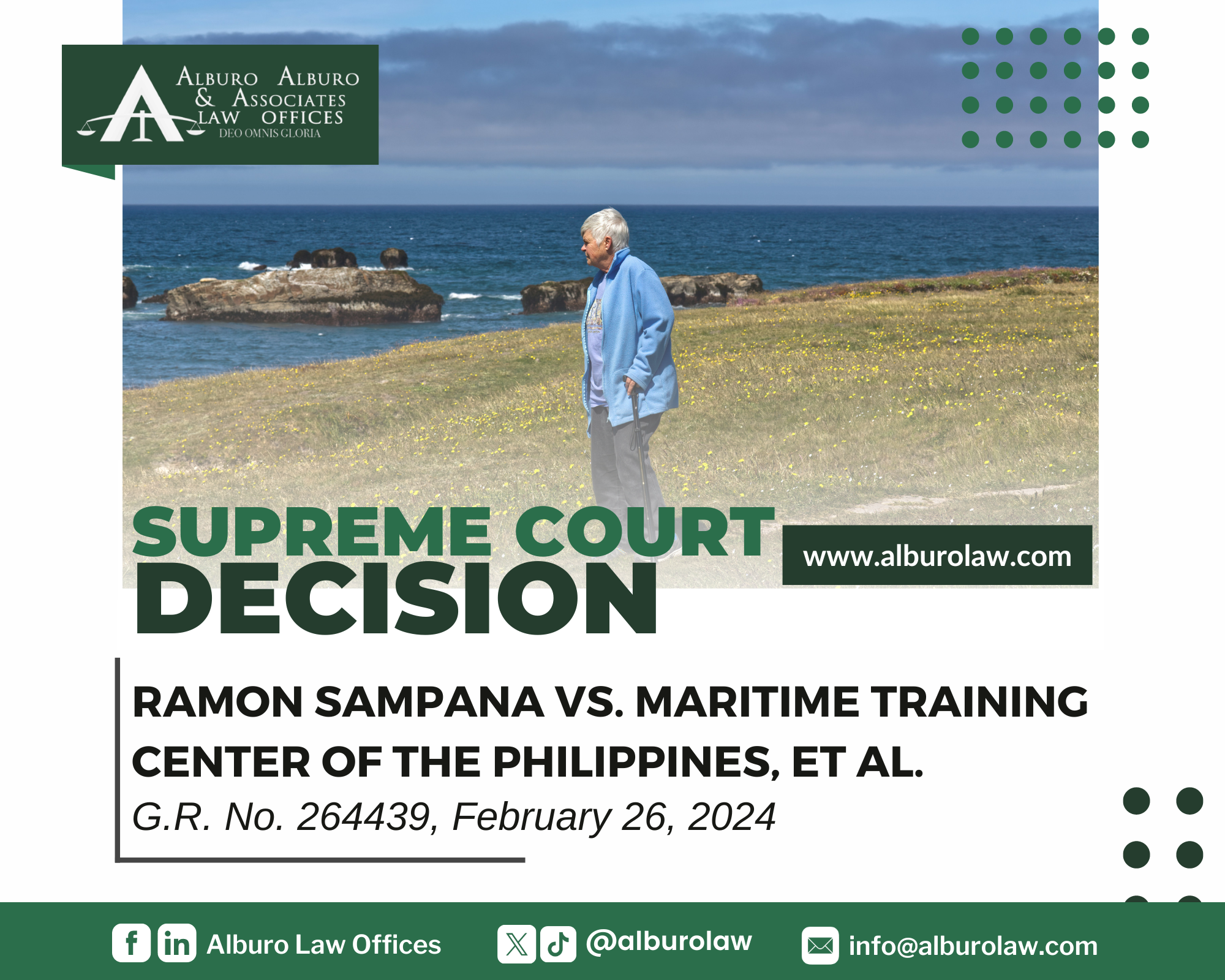 The Supreme Court decides: The court has determined that Sampana was a regular employee of TMTCP from March 21, 2011, until his dismissal on December 21, 2016. As such, he is entitled to retirement benefits under Article 302 [287] of the Labor Code.
