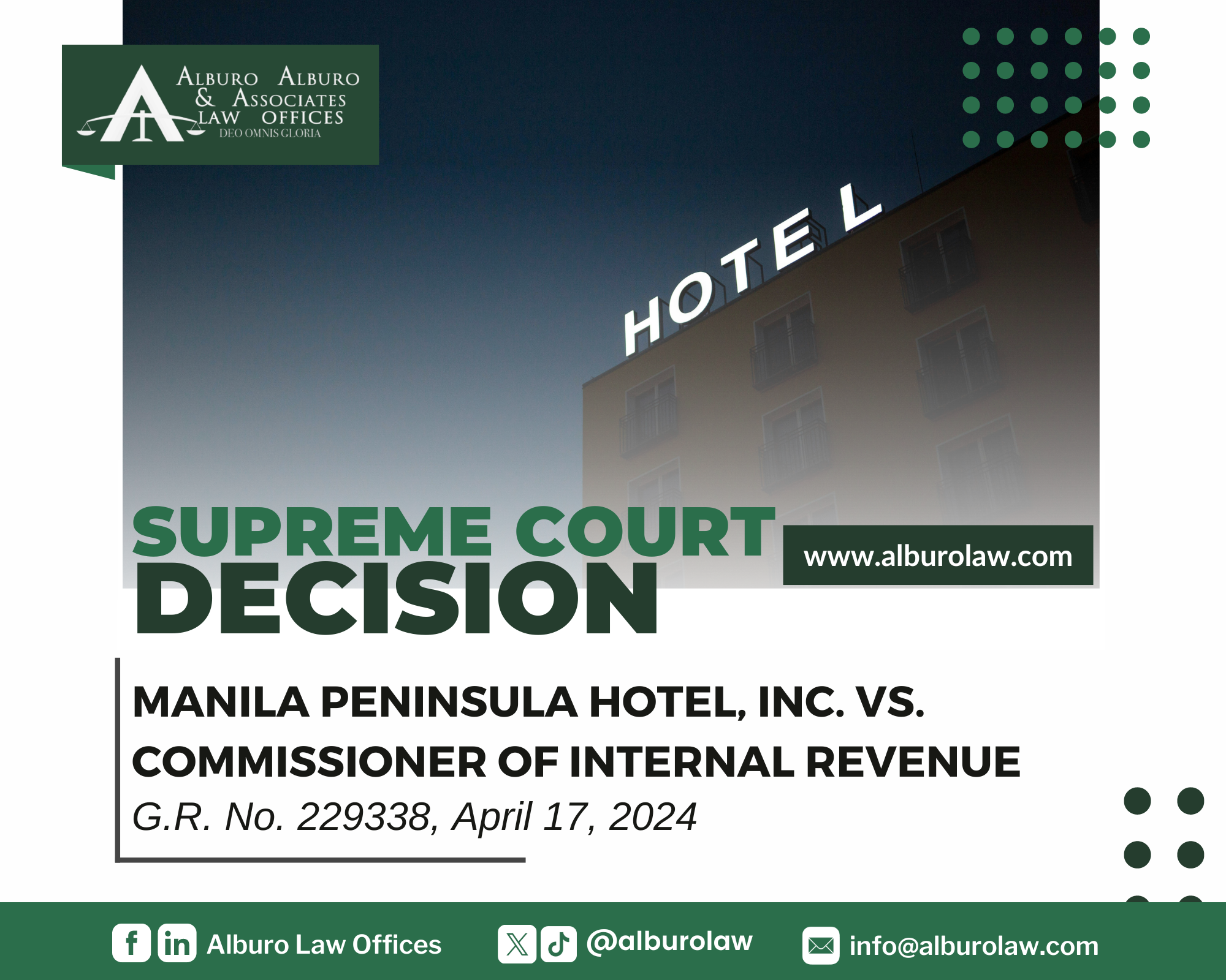 The Supreme Court decides: The Court ruled in favor of Manila Peninsula, holding that the additional conditions imposed by the circulars were invalid.