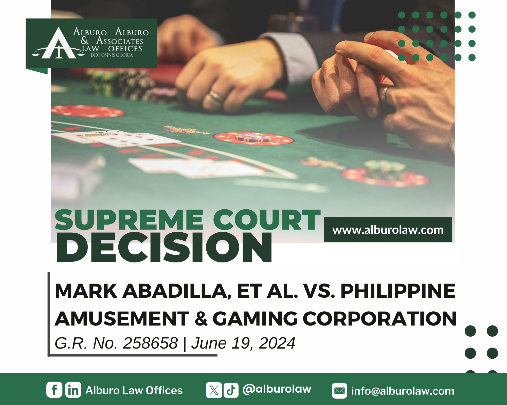 The Supreme Court decides: PAGCOR Job Order workers are NOT government employees.