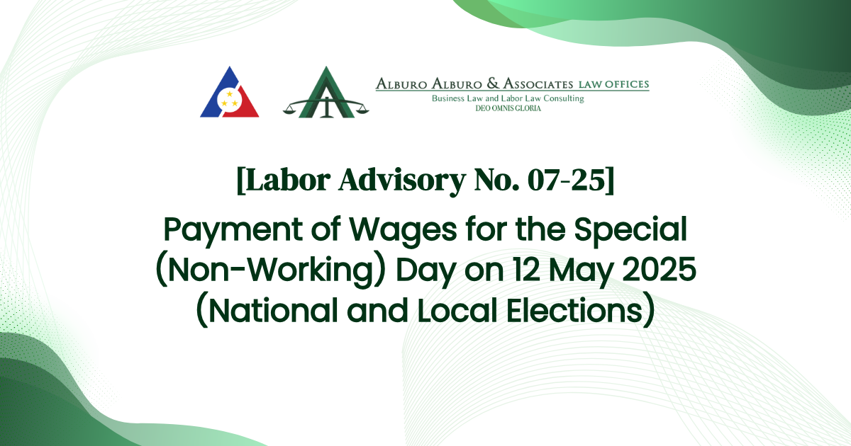 [Labor Advisory No. 08-25] Payment of Wages for the Regular Holidays on 06 June 2025 (Eidul Adha) and 12 June 2025 (lndependence Day)