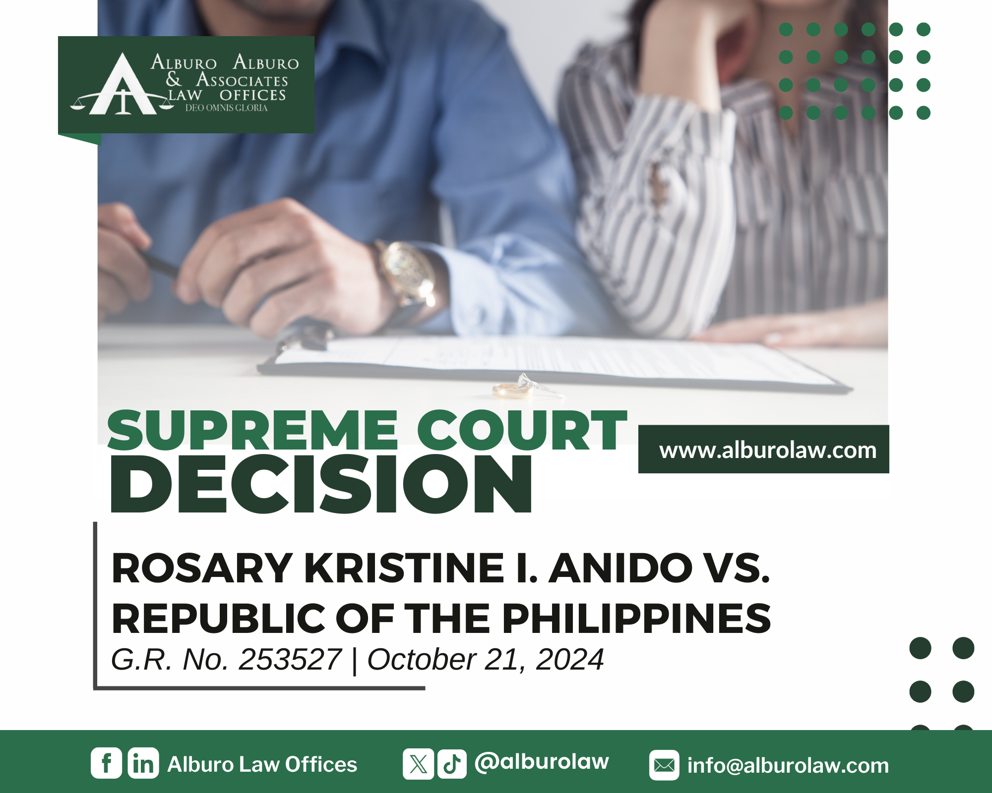 The Supreme Court decides: The Supreme Court has ruled that when a Filipino asks a Philippine court to recognize a foreign divorce, they only need to prove the law of the country where the divorce was obtained, not the law of their foreign spouse’s nationality.