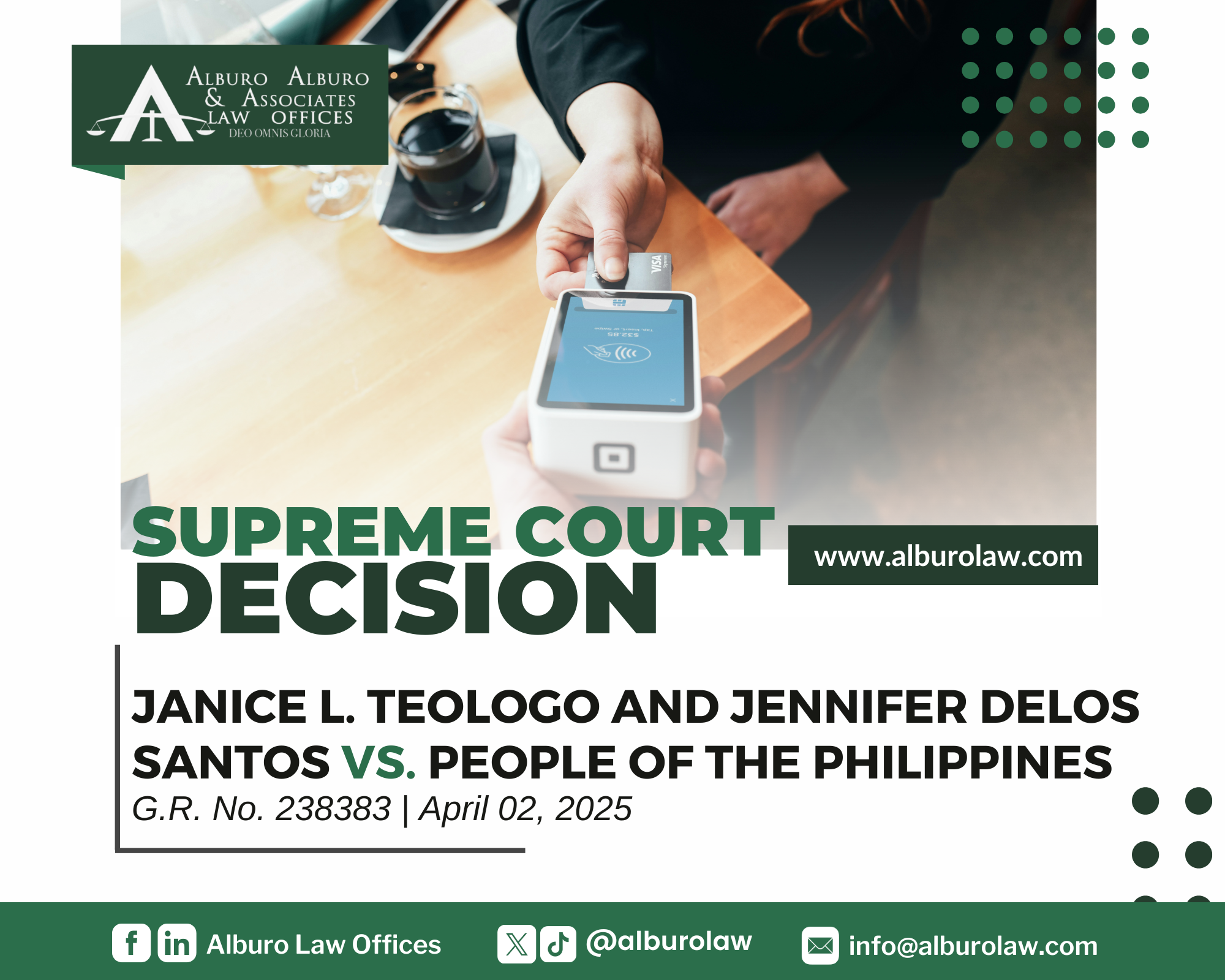 Supreme Court Finds Managers Guilty of Theft for Withholding Service Charges from Staff – Supreme Court of the Philippines