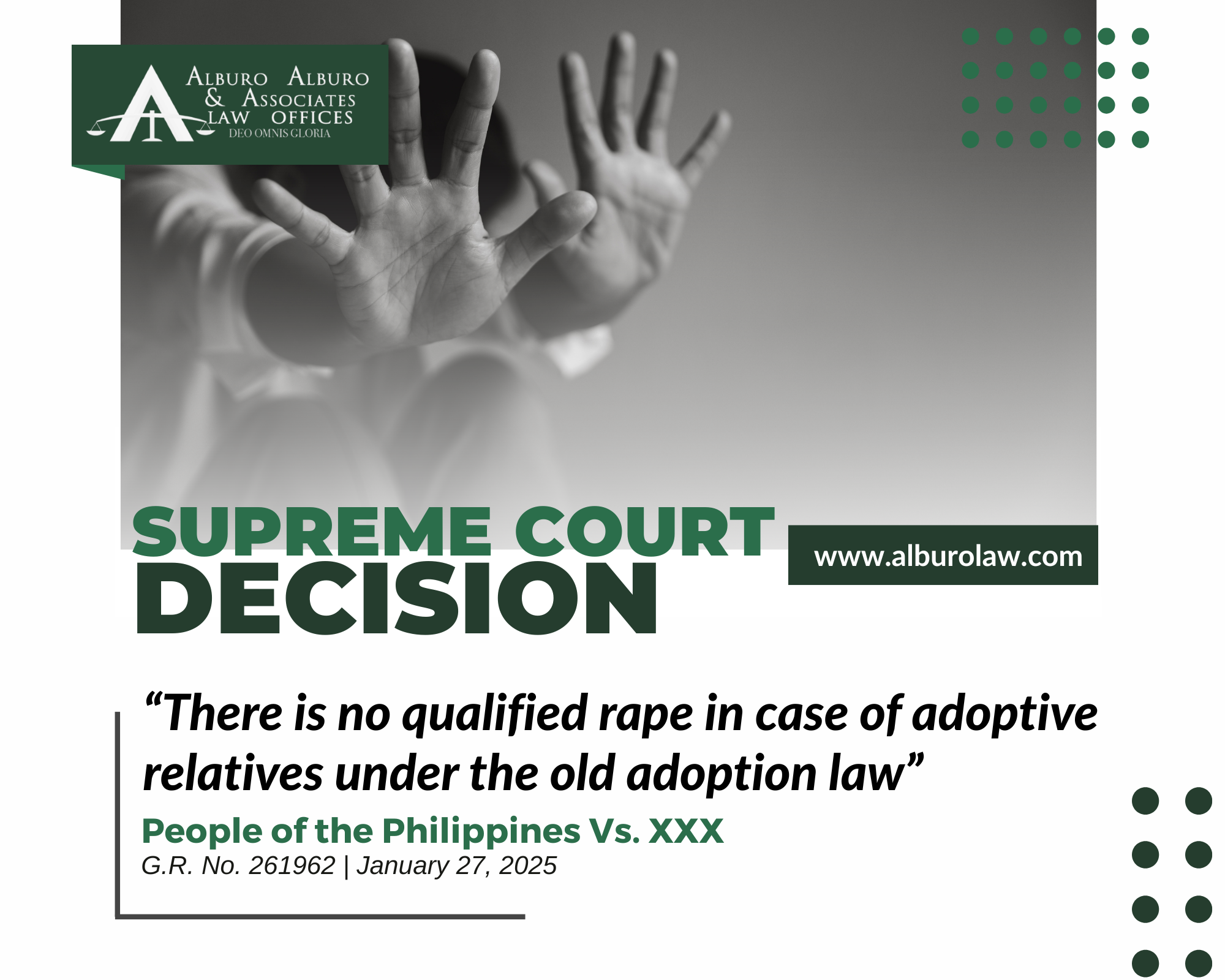 The Supreme Court decides: There is no qualified rape in case of adoptive relatives under the old adoption law