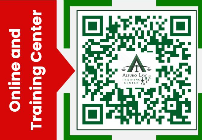 QR Code for Online and Training Center Alburo Law Training Center Schedule of Training Programs for March to May 2026