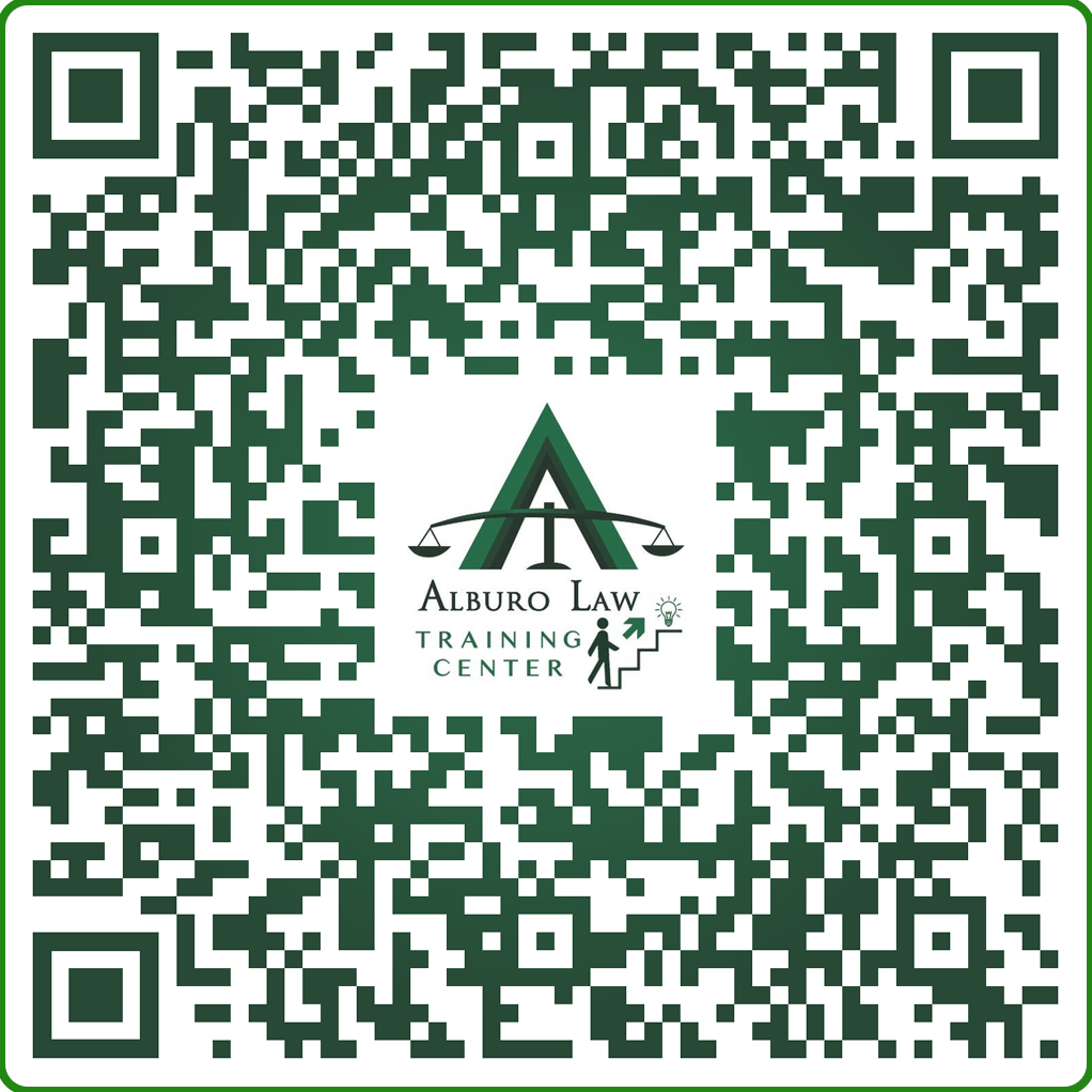 QR code for custom inhouse seminar from Alburo Law Training Center