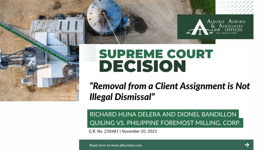 The Supreme Court Decides: Removal from a Client Assignment is Not Illegal Dismissal
