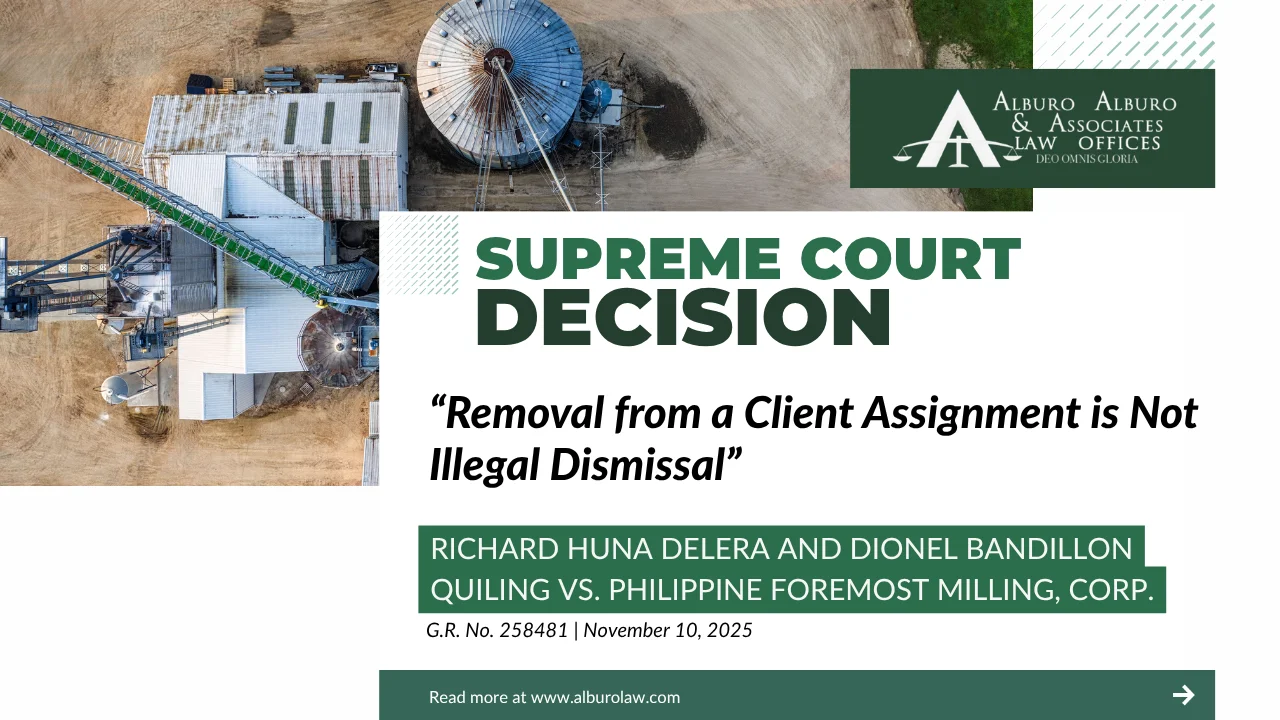 The Supreme Court Decides: Removal from a Client Assignment is Not Illegal Dismissal
