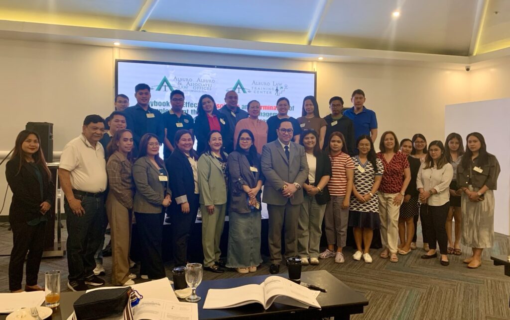 Participants of the Playbook on Effective Discipline and Termination of Employment seminar by Alburo Law Offices at B Hotel, Quezon City